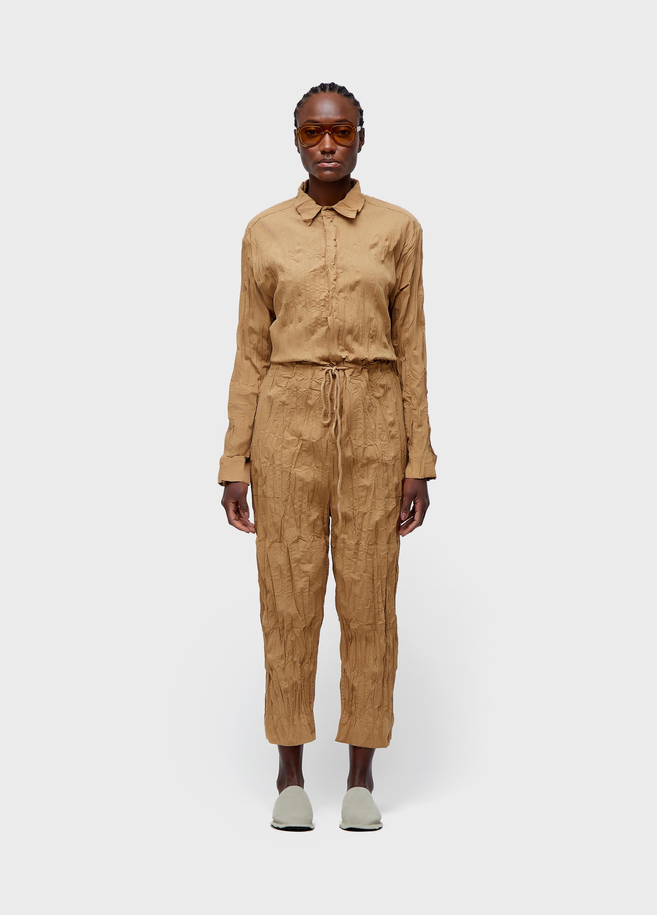 Wrinkled Tricoline Jumpsuit