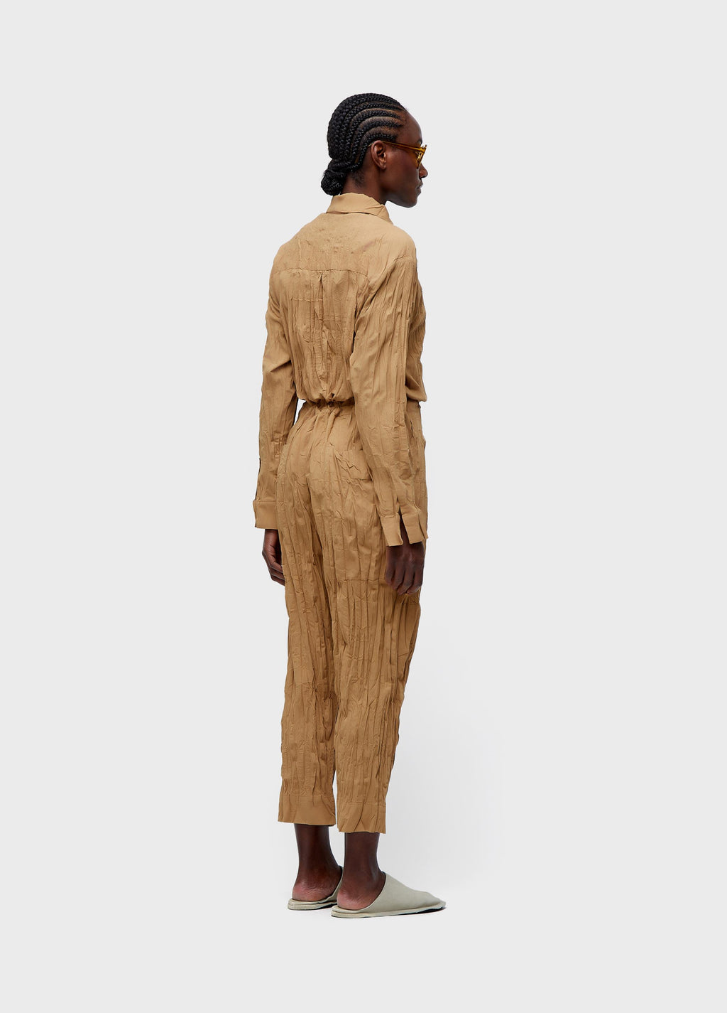 Wrinkled Tricoline Jumpsuit