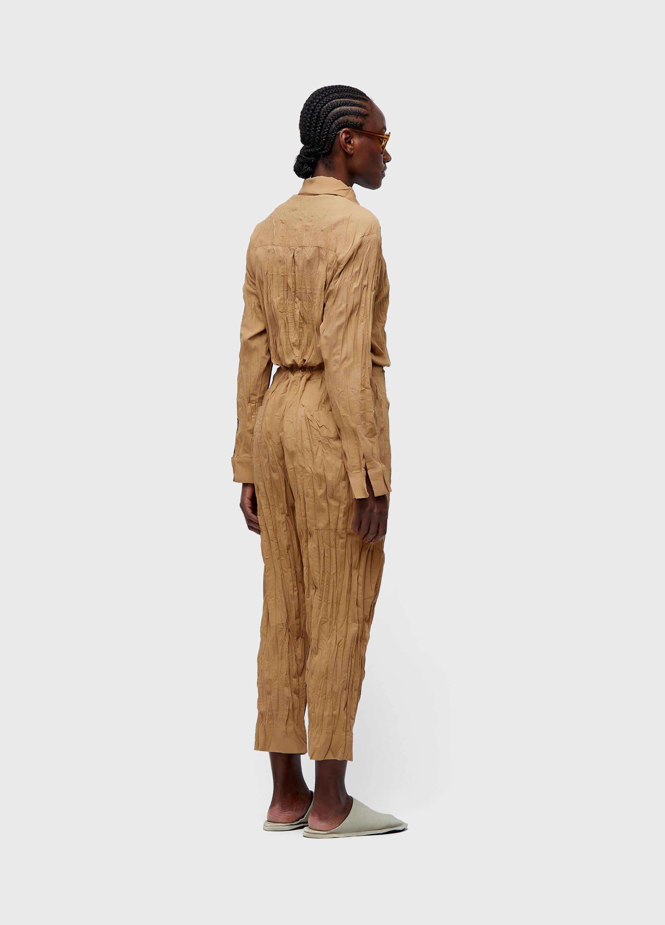 Wrinkled Tricoline Jumpsuit