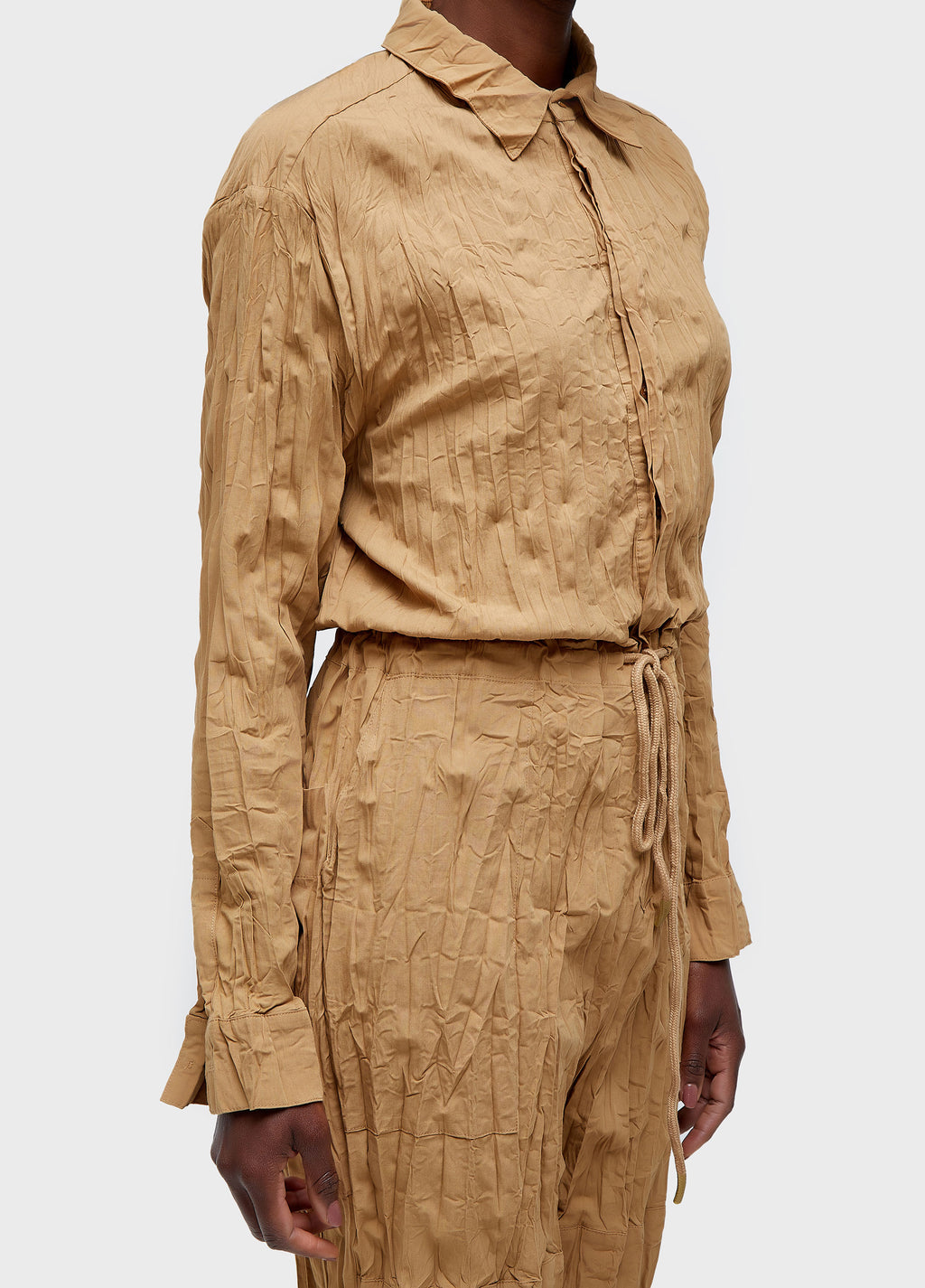 Wrinkled Tricoline Jumpsuit